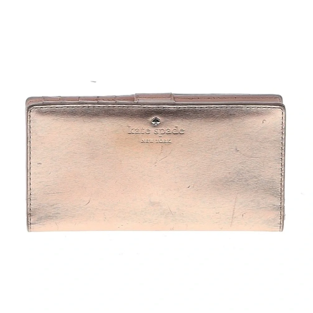 Kate Spade STORY BOOK rose Gold Metallic Wallet